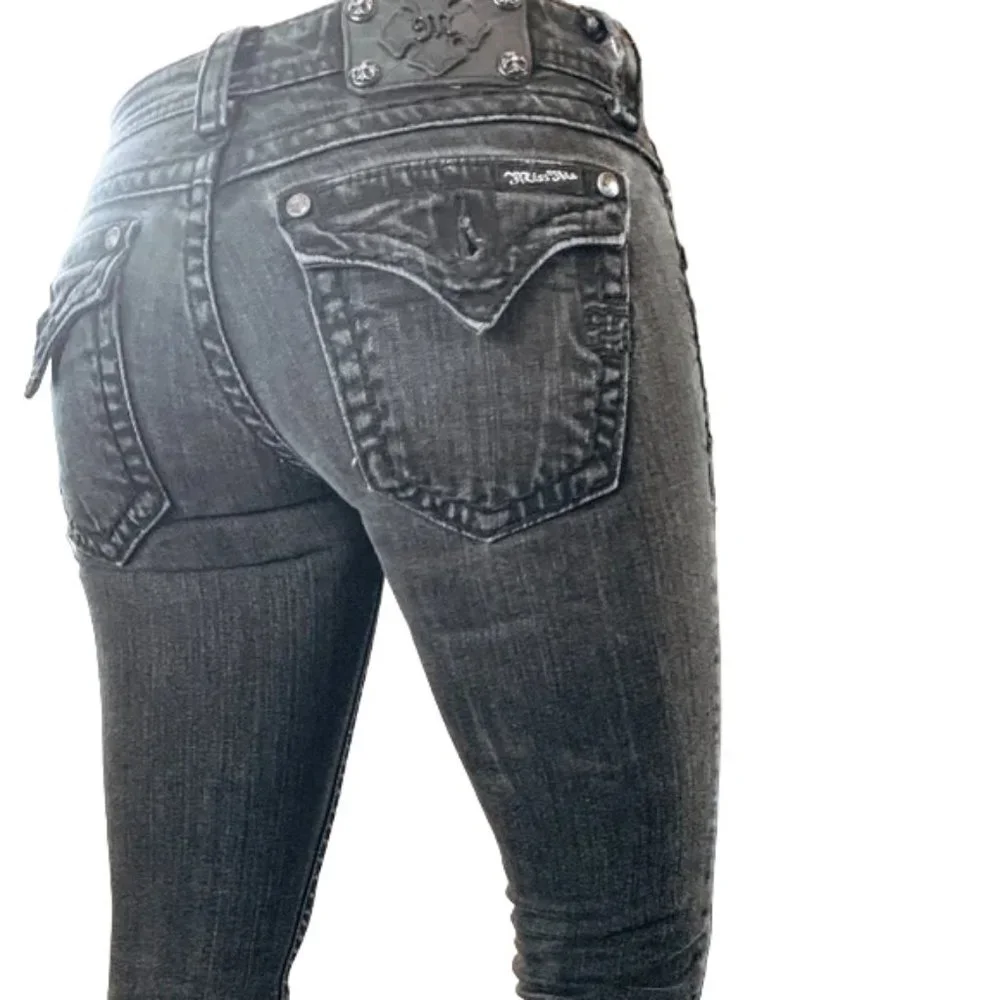 Miss Me Light Black Fade Skinny, Size 26